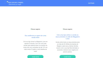 Screenshot preview of parceiromagalu.com.br
