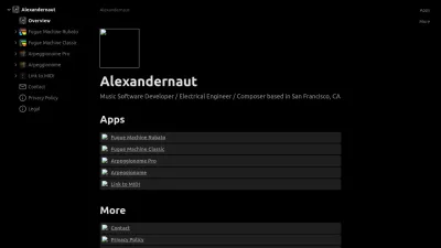 Screenshot preview of alexandernaut.com
