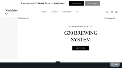Screenshot preview of grainfather.com