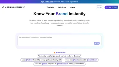 Screenshot of Ai.morningconsult.com