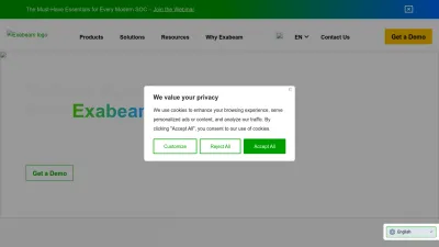 Screenshot preview of exabeam.com