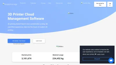 Screenshot preview of simplyprint.io