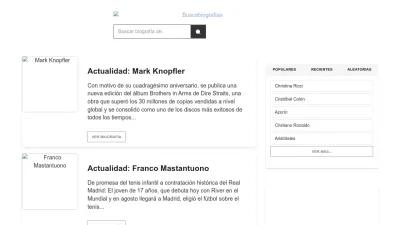 Screenshot preview of buscabiografias.com