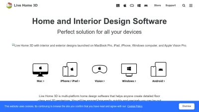 Screenshot preview of livehome3d.com