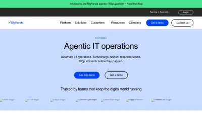 Screenshot preview of bigpanda.io