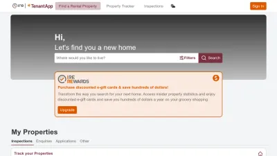 Screenshot preview of tenantapp.com.au