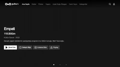 Screenshot preview of puhutv.com