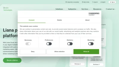 Screenshot preview of lianatech.com