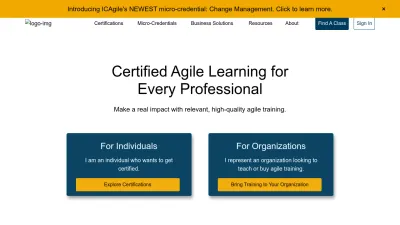 Screenshot preview of icagile.com