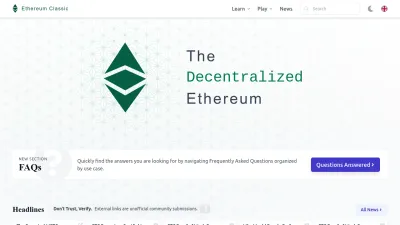 Screenshot preview of ethereumclassic.org
