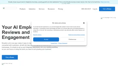 Screenshot preview of broadly.com