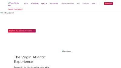 Screenshot preview of flywith.virginatlantic.com