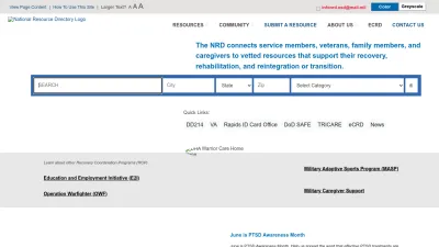 Screenshot preview of nrd.gov