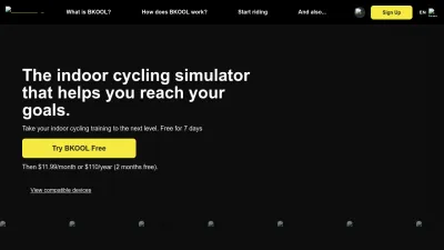 Screenshot preview of bkool.com