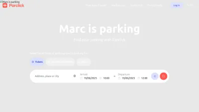 Screenshot preview of parclick.com