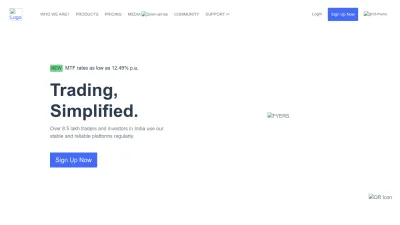 Screenshot preview of fyers.in