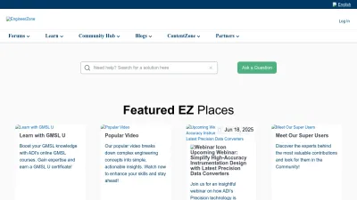 Screenshot preview of ez.analog.com