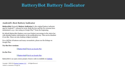 Screenshot preview of batterybot.info