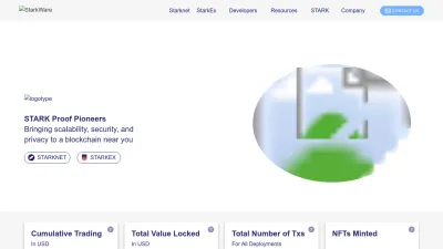 Screenshot preview of starkware.co