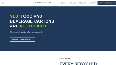 Screenshot preview of recyclecartons.com