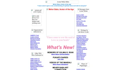 Screenshot preview of avatarmeherbaba.org