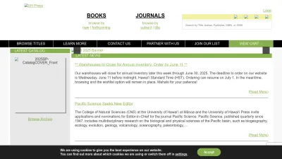 Screenshot preview of uhpress.hawaii.edu