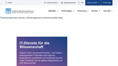 Screenshot preview of lrz.de