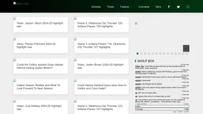 Screenshot preview of celticslife.com
