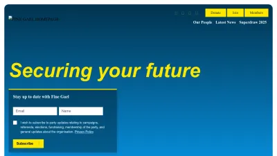 Screenshot preview of finegael.ie
