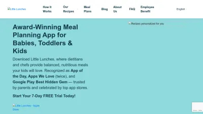 Screenshot preview of littlelunches.com