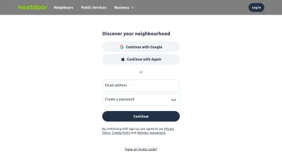 Screenshot preview of nextdoor.co.uk