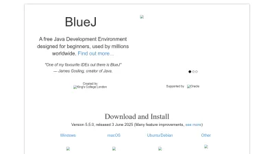 Screenshot preview of bluej.org