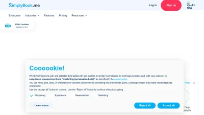 Screenshot preview of simplybook.me