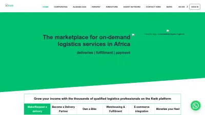 Screenshot preview of kwik.delivery