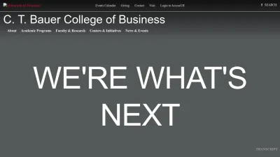 Screenshot preview of bauer.uh.edu