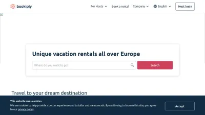 Screenshot preview of bookiply.com