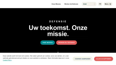Screenshot preview of mil.be