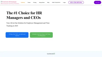 Screenshot preview of timeclock365.com
