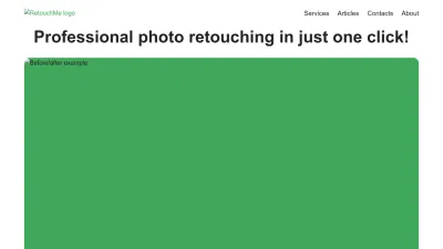 Screenshot preview of retouchme.com