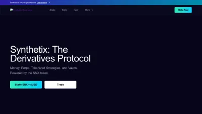 Screenshot preview of synthetix.io