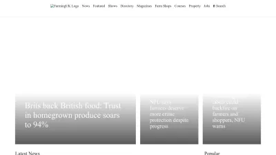 Screenshot preview of farminguk.com