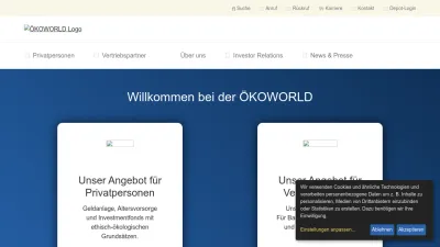 Screenshot preview of oekoworld.com