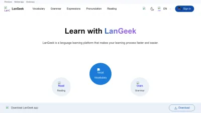 Screenshot preview of langeek.co