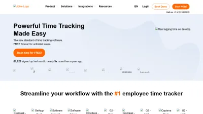 Screenshot preview of jibble.io