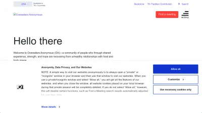 Screenshot preview of oa.org
