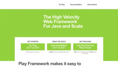 Screenshot preview of playframework.com