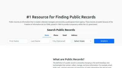 Screenshot preview of thepublicindex.org