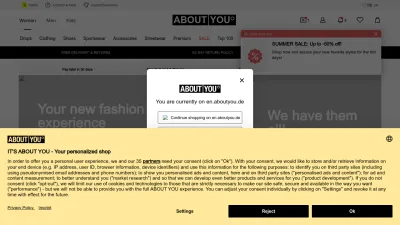 Screenshot preview of aboutyou.de