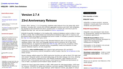 Screenshot preview of hsqldb.org