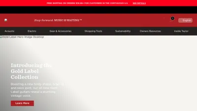 Screenshot preview of taylorguitars.com